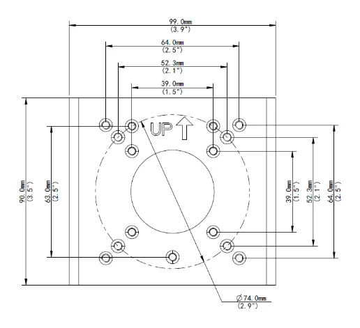 TR-UP06-B-IN Vertical Pole Mount
